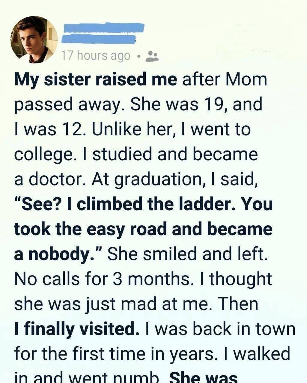 My Sister Raised Me. I Called Her a Nobody. Then I Learned the Truth That Changed Everything 1
